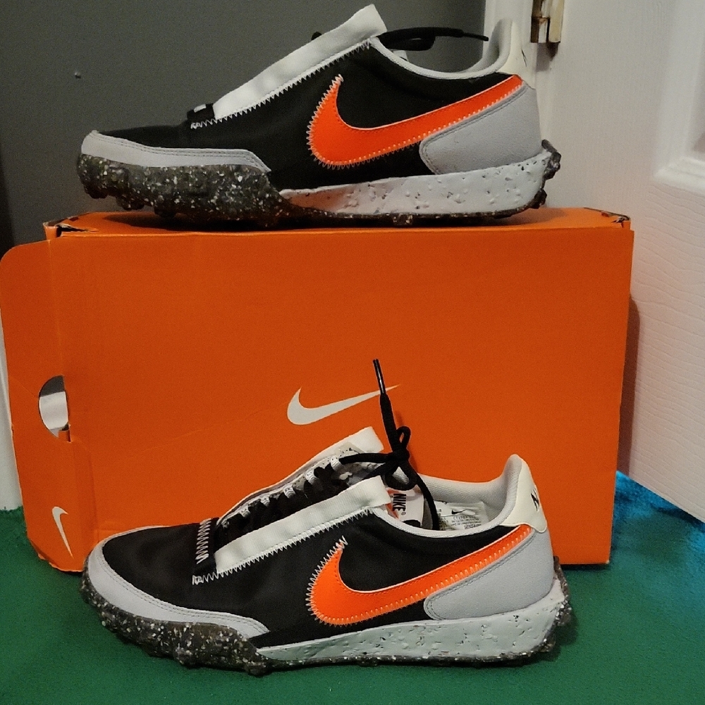 Nike Black and Orange Performance Sneakers